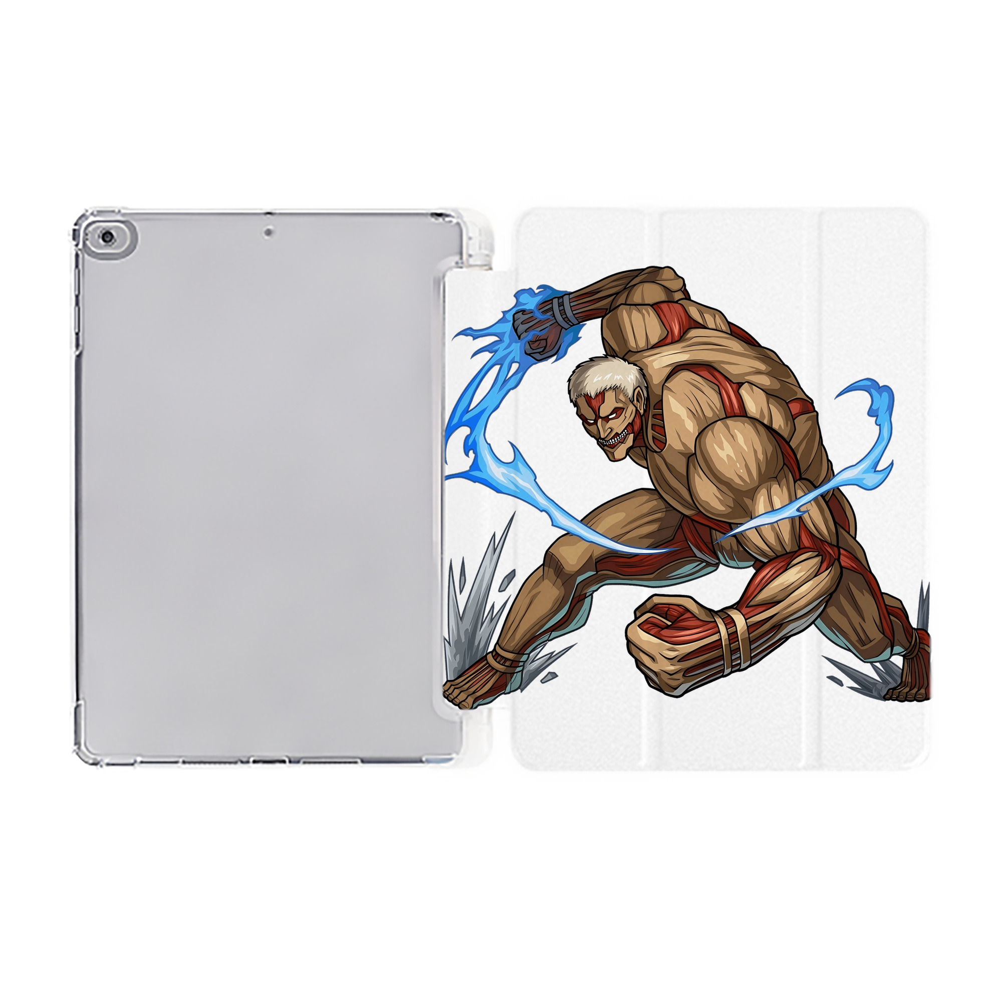 （画像用） 進撃の巨人 Attack on Titan IPad ケース ペン収納付き 三つ折りスタンド PUレザー×シリコン 対応機種9.5/10.5/10.9インチ